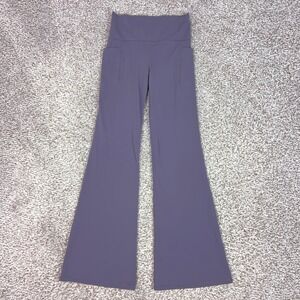 Athleta Pants Womens Small Purple Salutation Stash Flare Yoga High Rise Leggings